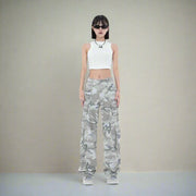 Camouflage Women Popular Military Loose Street Cargo Oversize Wide Leg Pants - JVMCL