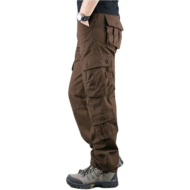 Men’s Tactical Camouflage Overalls – High-Quality Cotton Multi-Pocket Work Pants