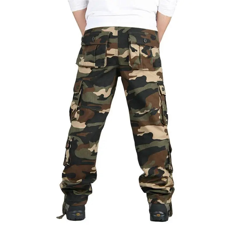 Men’s Tactical Camouflage Overalls – High-Quality Cotton Multi-Pocket Work Pants