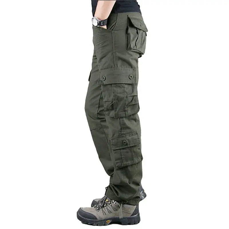 Men’s Tactical Camouflage Overalls – High-Quality Cotton Multi-Pocket Work Pants