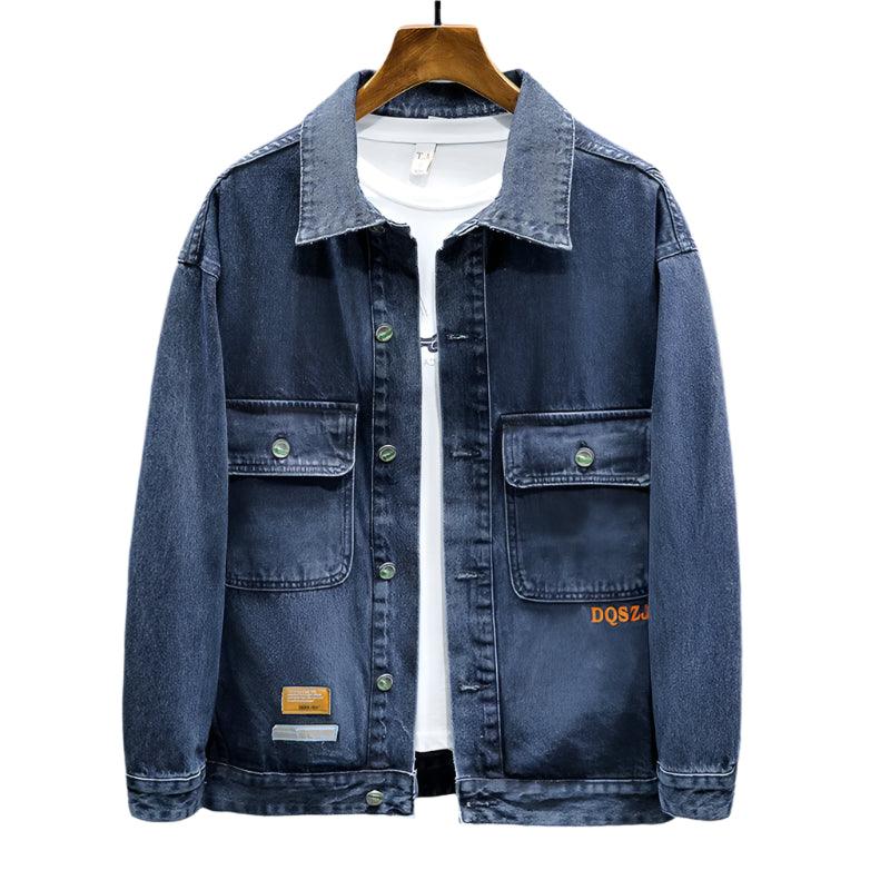 Men's Oversized Printed Denim Jacket – Casual Loose Fit Autumn Fashion - JVMCL