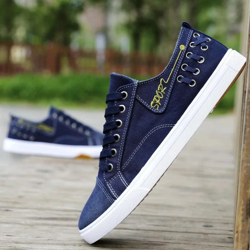 Classic Vulcanized Canvas High-Top School & Trekking Sneakers for Men - JVMCL