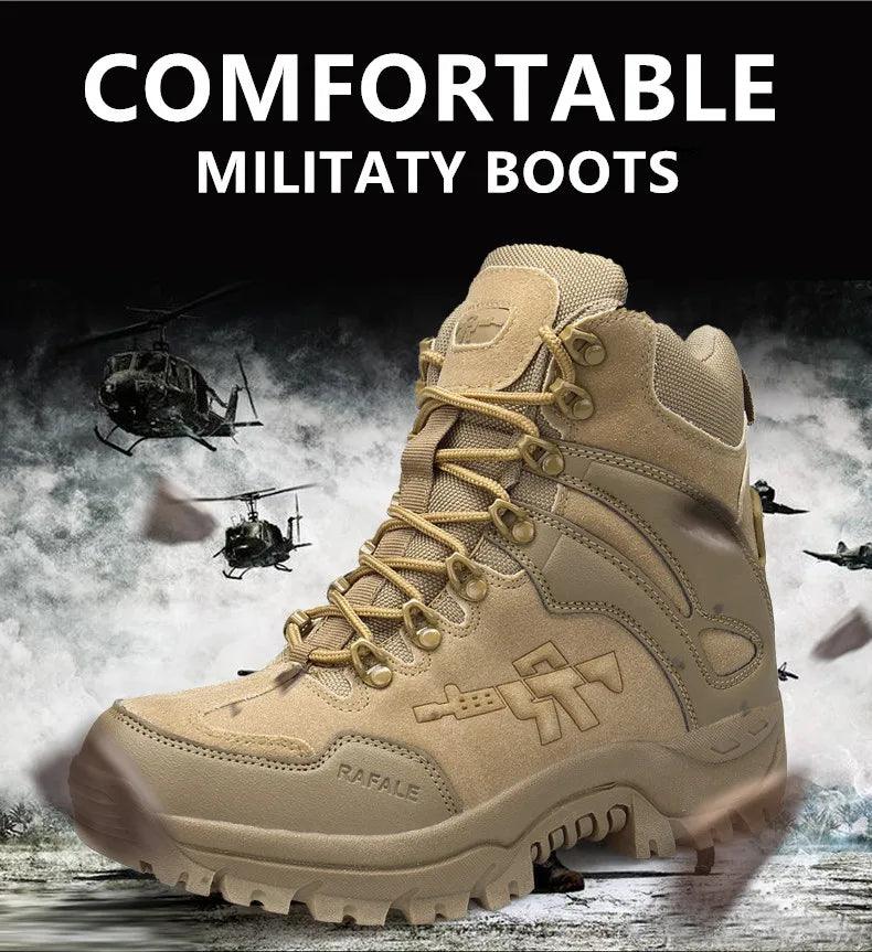 Men's Non-Slip Waterproof Desert Boots –Tactical Outdoor Adventures Ankle Boots - JVMCL