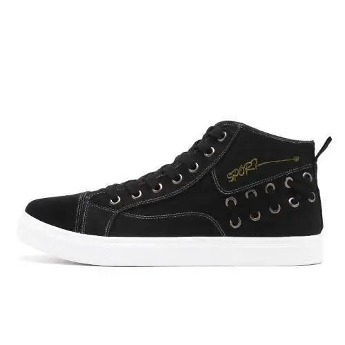 Classic Vulcanized Canvas High-Top School & Trekking Sneakers for Men - JVMCL