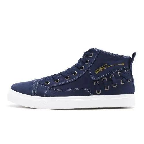 Classic Vulcanized Canvas High-Top School & Trekking Sneakers for Men - JVMCL