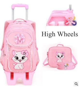 Girls Wheeled School Backpack – Stylish & Practical for Young Learners - JVMCL