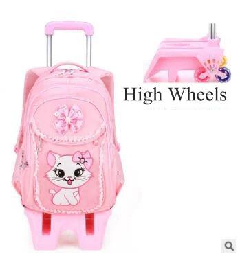 Girls Wheeled School Backpack – Stylish & Practical for Young Learners - JVMCL