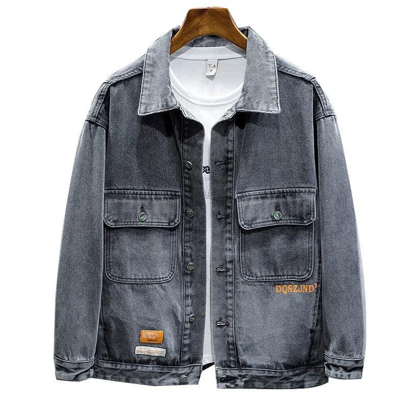 Men's Oversized Printed Denim Jacket – Casual Loose Fit Autumn Fashion - JVMCL