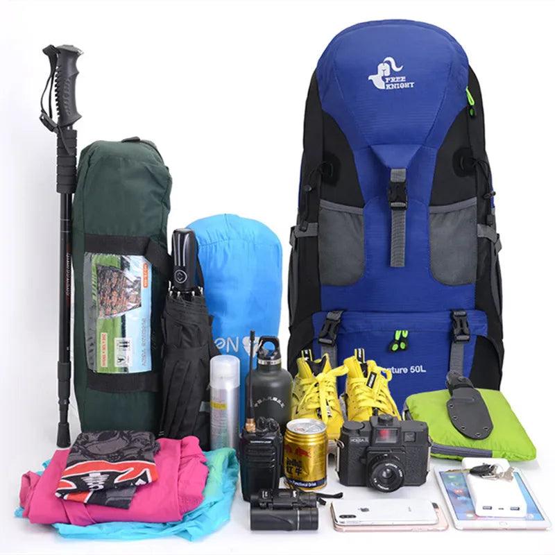 Waterproof 50L Mountaineering Backpack – Outdoor Hiking & Travel Companion - JVMCL