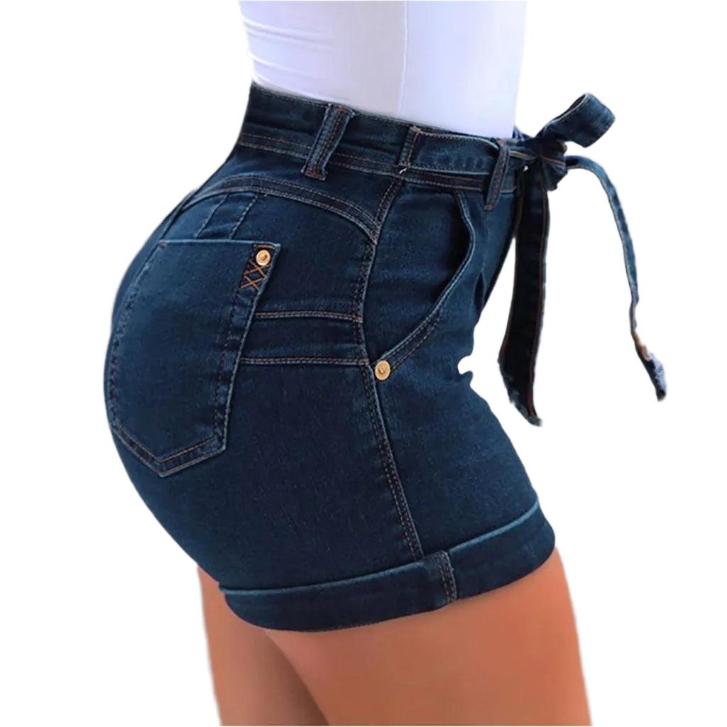 Plus Size 5XLWomen’s High-Waist Denim Shorts: Stylish and Comfortable for Every Occasion - JVMCL