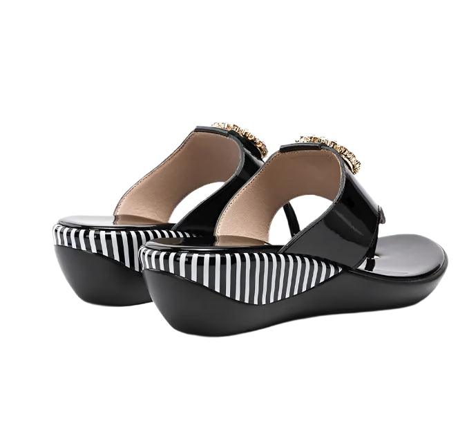 Women's Chic & Cozy Wedge Slides for Indoor & Outdoor Comfort - JVMCL