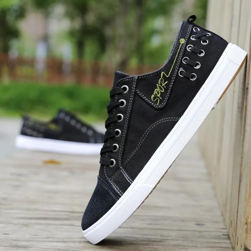 Classic Vulcanized Canvas High-Top School & Trekking Sneakers for Men - JVMCL