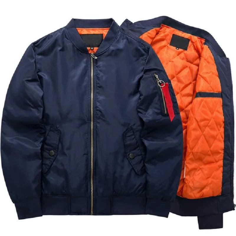 Men's Casual Zipper Baseball Jacket -Flight Pilot Bomber Jacket Overcoat - JVMCL