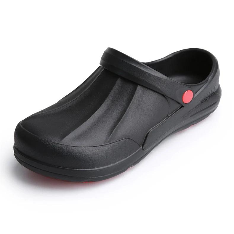 Nonslip Chef Shoes For Men Garden Shoes Kitchen Medical Shoes Surgical Nurse Clogs Waterproof Rubber Sandals Plus Size 47 48 - JVMCL