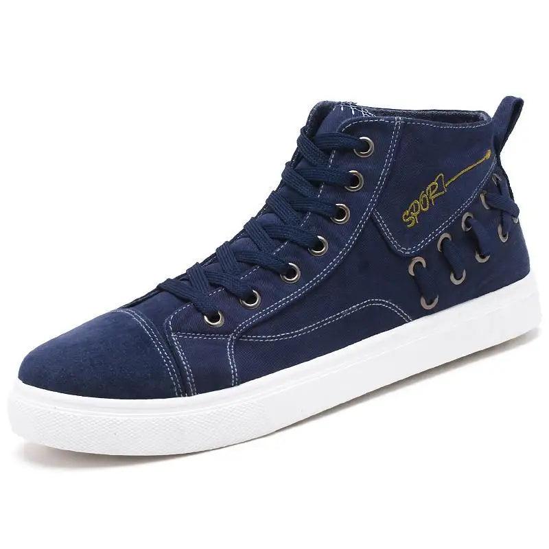 Classic Vulcanized Canvas High-Top School & Trekking Sneakers for Men - JVMCL