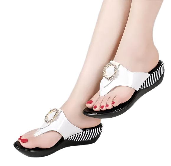 Women's Chic & Cozy Wedge Slides for Indoor & Outdoor Comfort - JVMCL