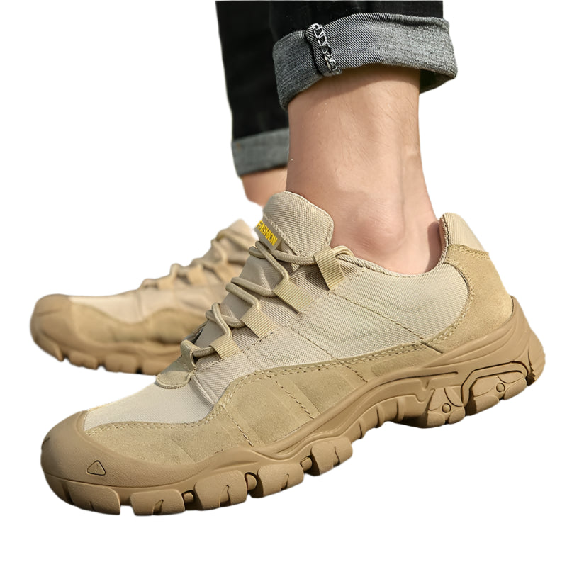 Men’s Cow Suede Leather Outdoor Sneakers – Breathable Non-Slip Tactical Shoes