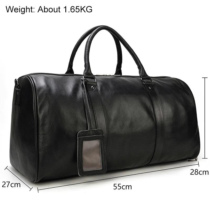 Premium Vintage Elegance & Ultimate Functional Cowskin Leather Travel Bag - JVMCL