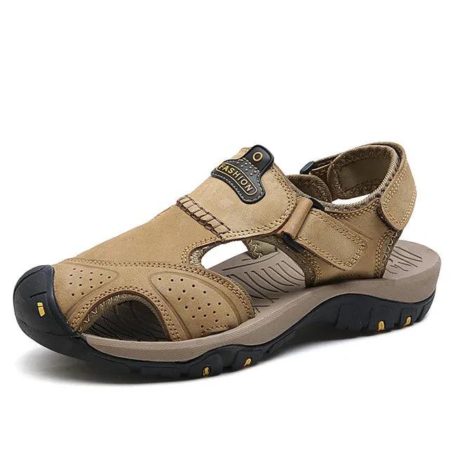 Men's Summer Outdoor, Non-slip Leather Sandals - JVMCL