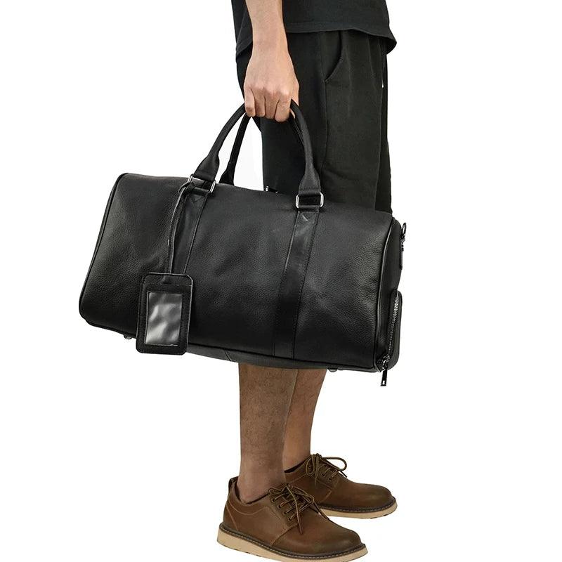 Premium Vintage Elegance & Ultimate Functional Cowskin Leather Travel Bag - JVMCL