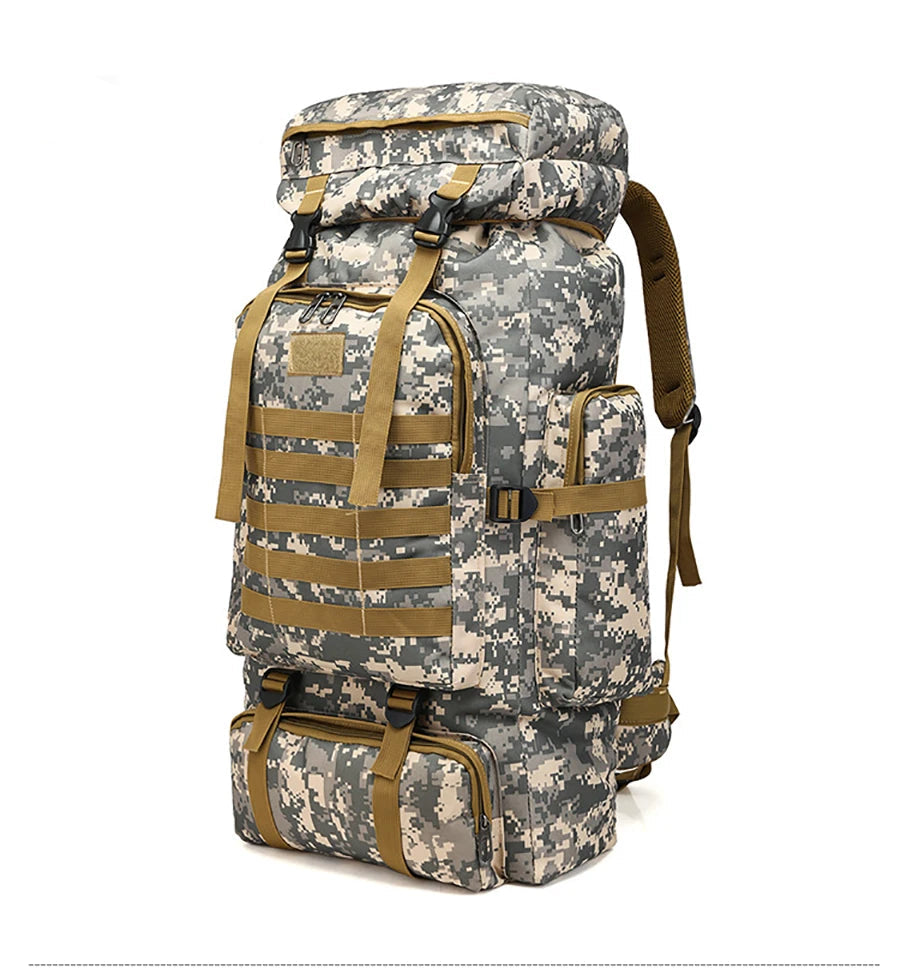 Outdoor 80L Tactical Backpack – Heavy-Duty Mountaineering & Hiking Rucksack