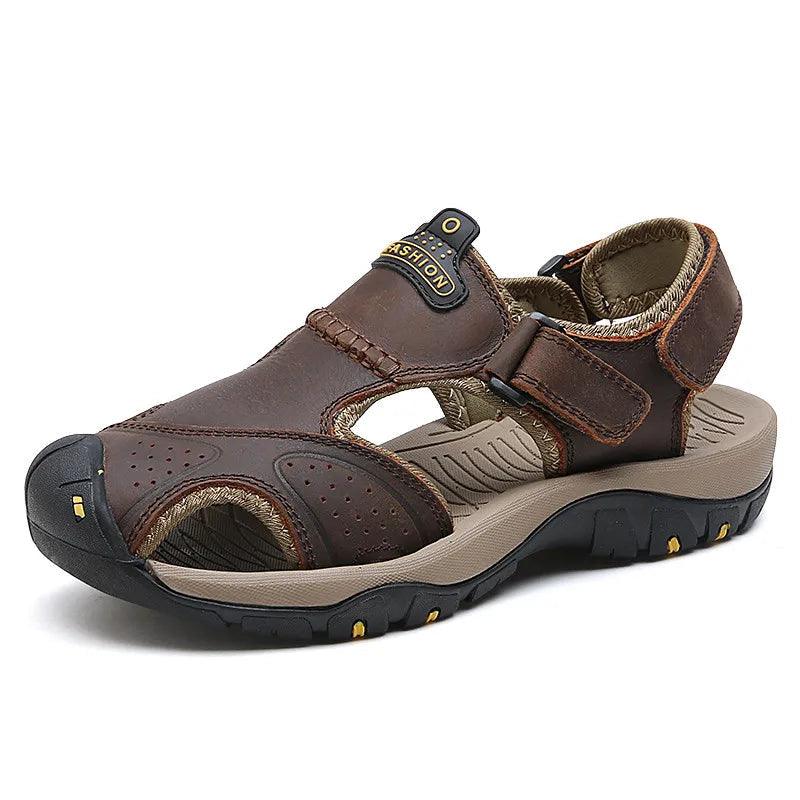 Men's Summer Outdoor, Non-slip Leather Sandals - JVMCL