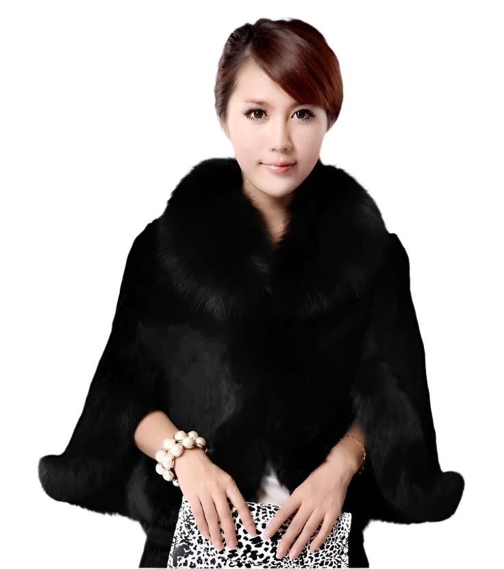 Fur Faux Coat Mink Hair Rex Rabbit Hair Cape Fur Overcoat Imitation Rabbit Fur Faux Fox Collar Jacket - JVMCL