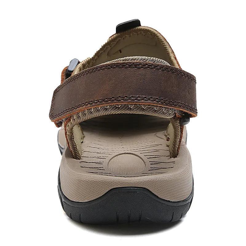 Men's Summer Outdoor, Non-slip Leather Sandals - JVMCL