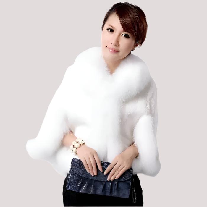 Fur Faux Coat Mink Hair Rex Rabbit Hair Cape Fur Overcoat Imitation Rabbit Fur Faux Fox Collar Jacket - JVMCL