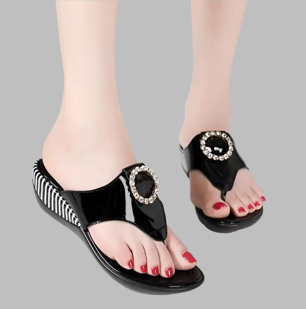 Women's Chic & Cozy Wedge Slides for Indoor & Outdoor Comfort - JVMCL