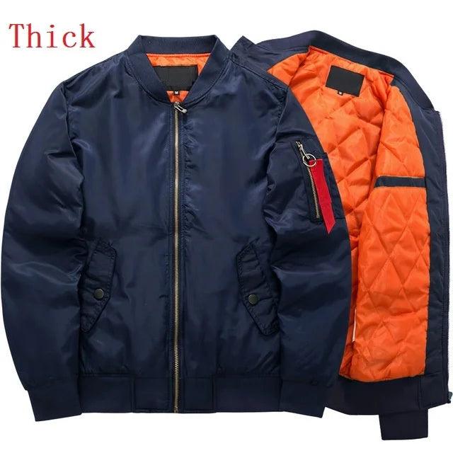 Men's Casual Zipper Baseball Jacket -Flight Pilot Bomber Jacket Overcoat - JVMCL