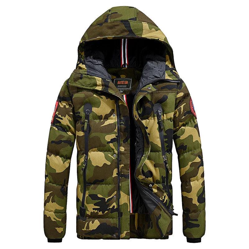 Men's Hooded Military Winter Parka - Thick Warm Winter Jacket Big Size M-4XL - JVMCL