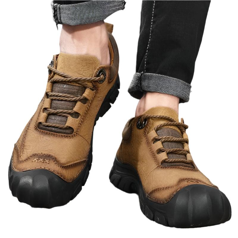 Men's Outdoor Hiking Shoes – Genuine Leather Sports & Travel Sneakers Footwear - JVMCL