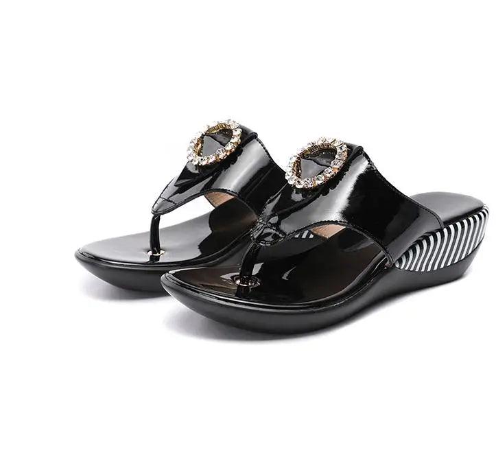 Women's Chic & Cozy Wedge Slides for Indoor & Outdoor Comfort - JVMCL