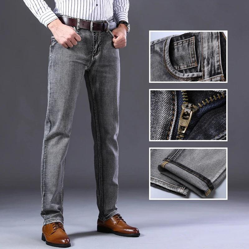 Regular Fit Casual Classic Business Stretch Fit Denim Jeans - JVMCL