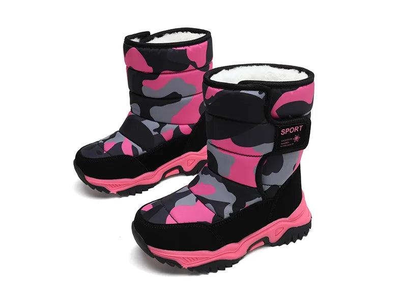 Waterproof Children'sStylish, Warm, and Durable Boots with Plush Lining - JVMCL