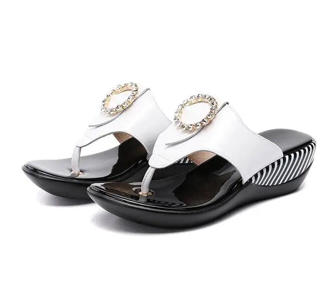 Women's Chic & Cozy Wedge Slides for Indoor & Outdoor Comfort - JVMCL