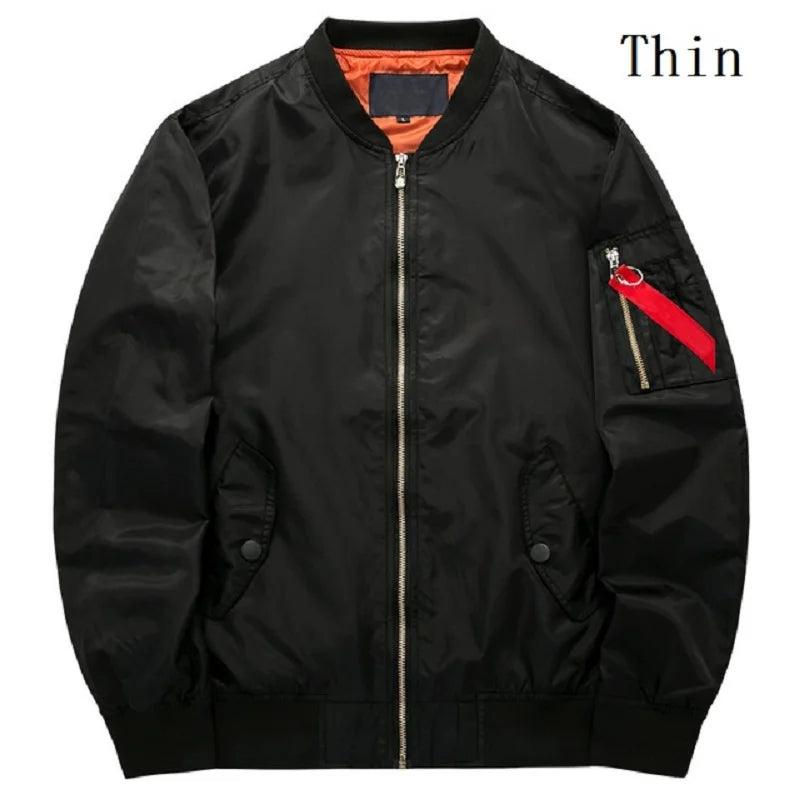 Men's Casual Zipper Baseball Jacket -Flight Pilot Bomber Jacket Overcoat - JVMCL