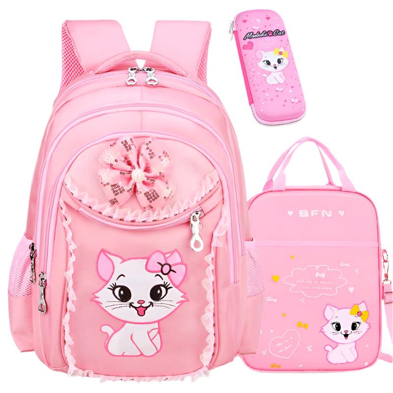 Elementary School Girl Children's Schoolbag - Cute Princess Hello Kitty Backpack - JVMCL