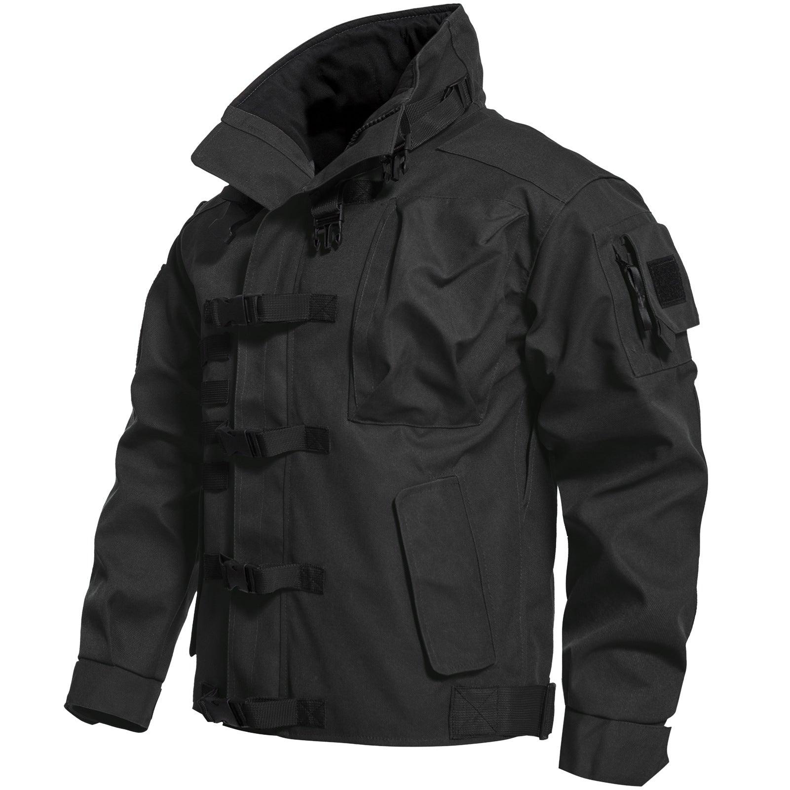 Men's Tactical Cargo Jackets Casual Multi-pocket Wear-resistant Motorcycle Coats - JVMCL