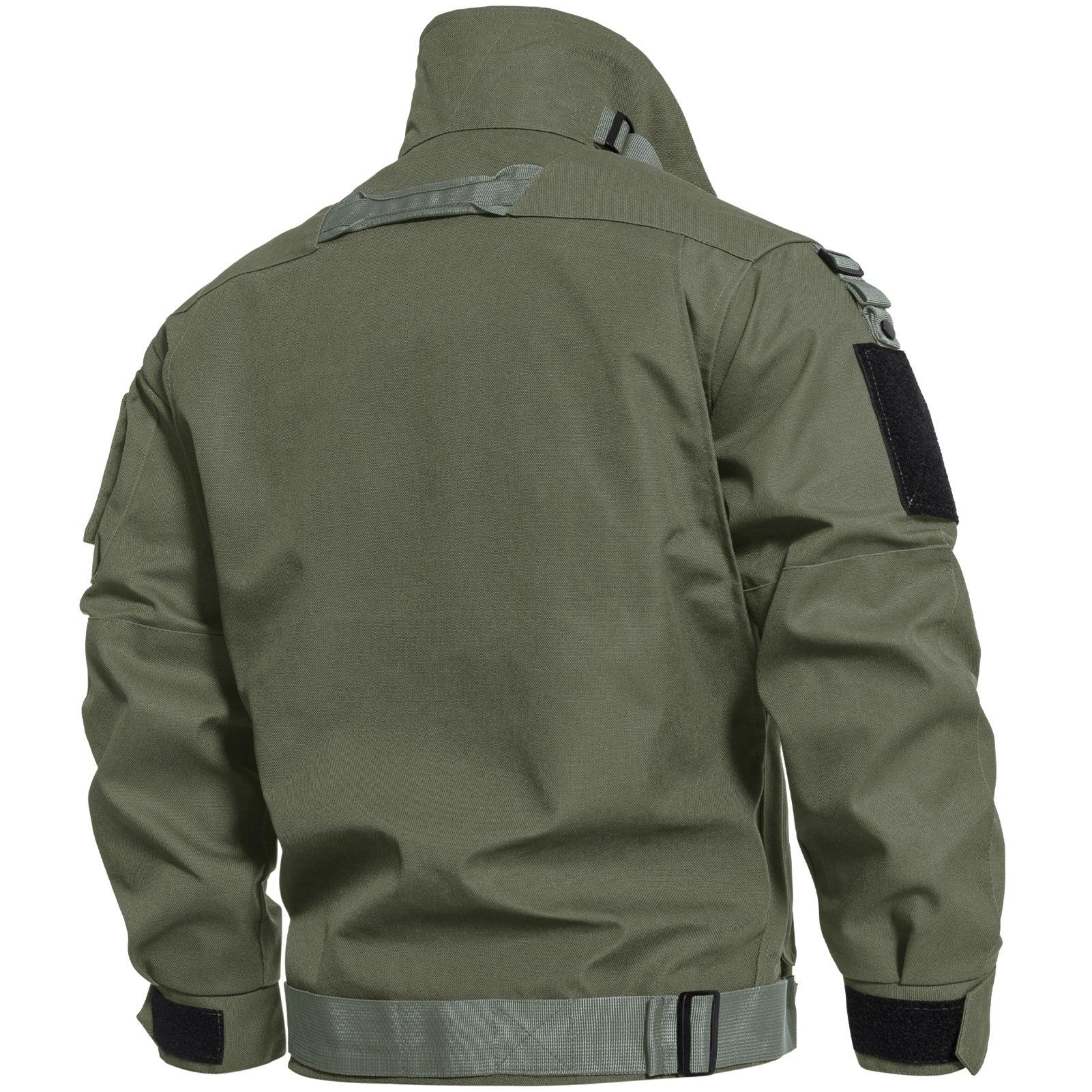 Men's Tactical Cargo Jackets Casual Multi-pocket Wear-resistant Motorcycle Coats - JVMCL