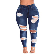 Youthful Style Plus-Size Stretch Ripped Fat Lady Jeans Plus Size Fat Lady Denim - JVMCL