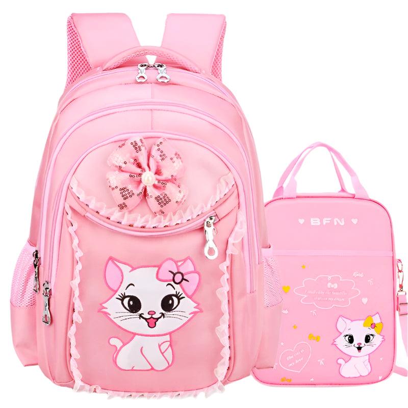 Elementary School Girl Children's Schoolbag - Cute Princess Hello Kitty Backpack - JVMCL