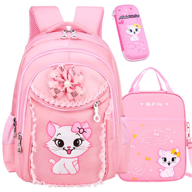 Elementary School Girl Children's Schoolbag - Cute Princess Hello Kitty Backpack - JVMCL