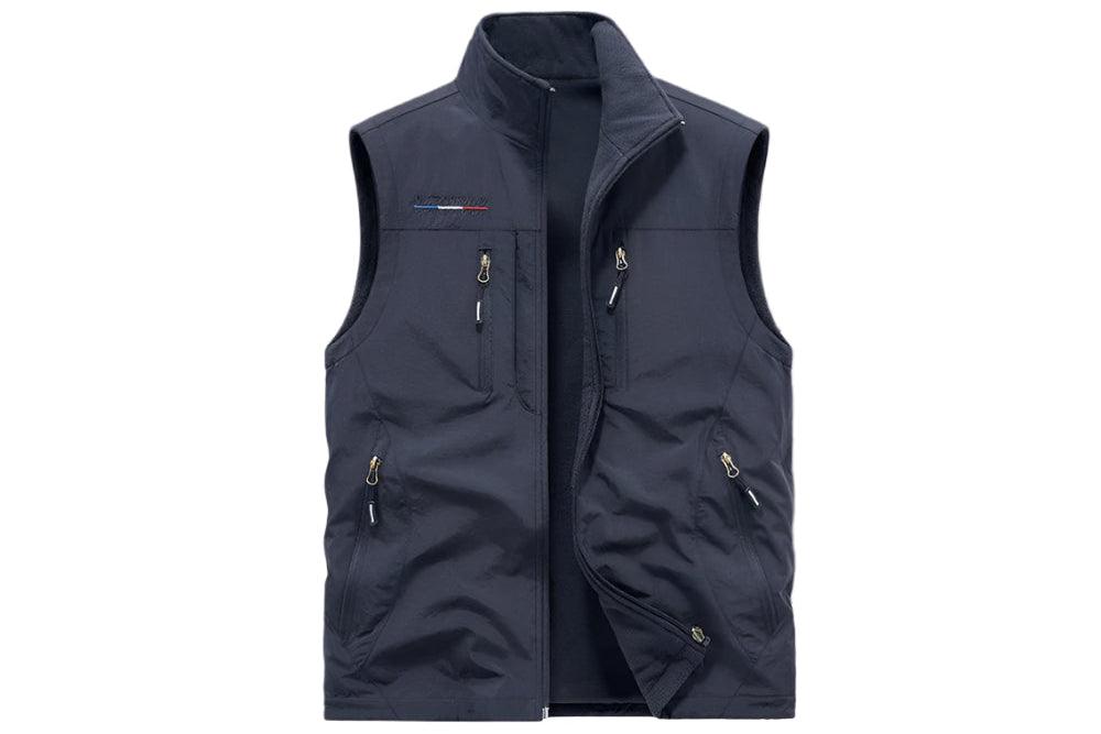 Men's Multi-Pocket Vest - Casual Outdoor Windproof Waterproof Sleeveless Jacket - JVMCL