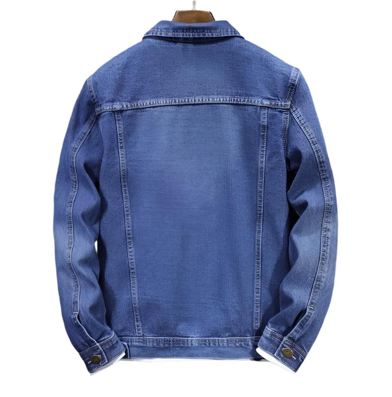 Men's Retro Denim Jacket – Slim Fit Washed Casual Jeans Coat for Spring & Autumn - JVMCL