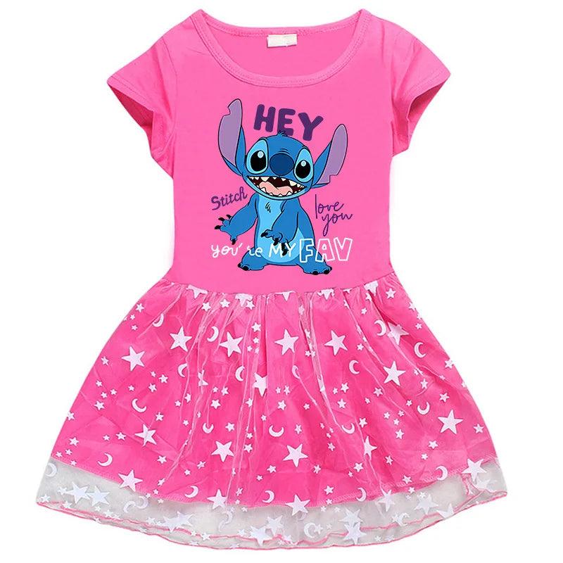 Comfortable Fit Baby Girl Stitch Dress - Kids Party Cosplay Costume - JVMCL