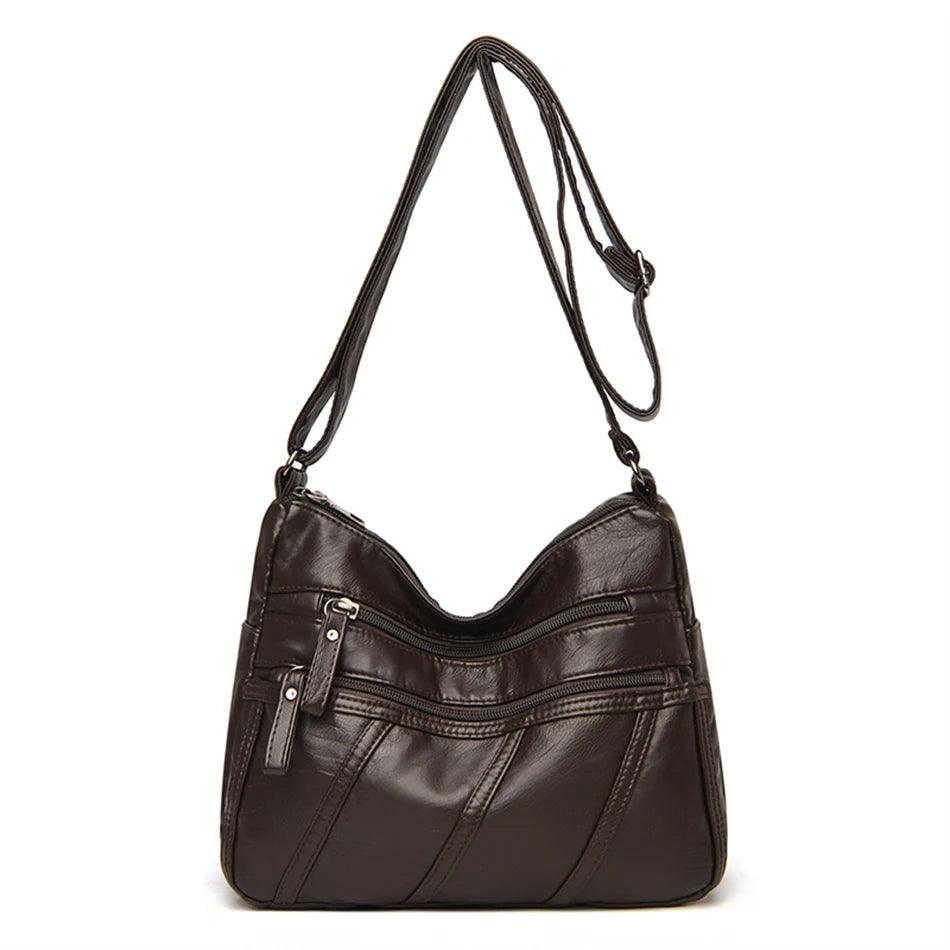 Vintage Leather Women's Bags - Luxury Small Designer Shoulder Crossbody Bag - JVMCL