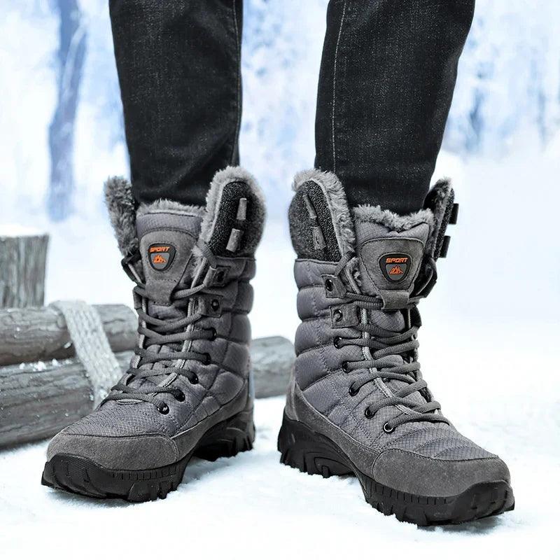 Men's Winter Ankle Snow Boots – Anti-Slip, Cold-Resistant Hiking Work Shoes - JVMCL