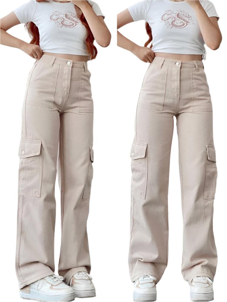 Y2K Vintage Cargo Pants – Harajuku Techwear Wide-Leg Joggers for Women - JVMCL